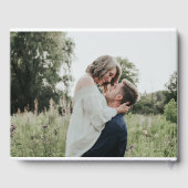 スクリプエレガントトモダンバラ金ゴールド写真結婚の種類 ゲストブック (裏面)