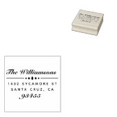 スクリプエレガントトモダンファミリ名差出人住所 ラバースタンプ (押印)