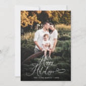 スクリプエレガントトモダンフォトユーカリ伝統的 シーズンカード (正面)