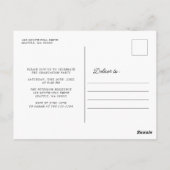 スクリプエレガントトモダンフォト卒業招待状 ポストカード (裏面)