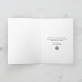 スクリプエレガントトモダンフローラ花瓶ビジネス表示 サンキューカード (内部)