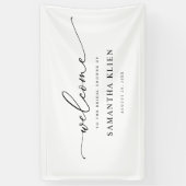 スクリプエレガントトモダンブライダルシャワーウェルカムバナー 横断幕 (縦)