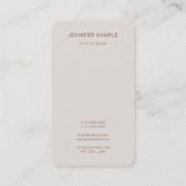 スクリプエレガントトモダンミニマル標準トレンディー 名刺 (裏面)