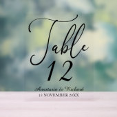 スクリプエレガントトモダンミニマル結婚リストの表 アクリルサイン (ニュートラル)