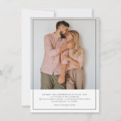 スクリプエレガントトモダンミニマル5枚結婚の写真 招待状 (裏面)