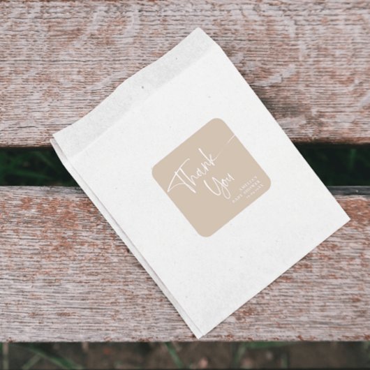 スクリプエレガントトモダンミニマルThank you Square スクエアシール