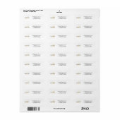 スクリプエレガントトモダンモノグラム金ゴールド差出人住所 ラベル (フルシート)