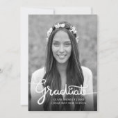 スクリプエレガントトモダン卒業のお知らせ 案内状 (正面)