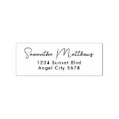 スクリプエレガントトモダン名前をカスタムするアドレス ラバースタンプ (インプリント)