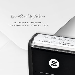 スクリプエレガントトモダン差出人住所シック セルフインキングスタンプ
