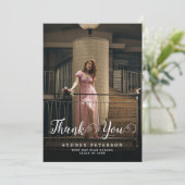 スクリプエレガントトモダン2フォトシンプル卒業 サンキューカード (スタンド正面)