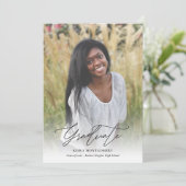 スクリプエレガントトモダン2写真の卒業 案内状 (スタンド正面)