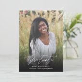 スクリプエレガントトモダン2写真の卒業 案内状 (スタンド正面)