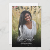 スクリプエレガントトモダン2写真の卒業 案内状 (正面/裏面)