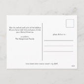 スクリプエレガントトモダン・クリスマス・ファミリー3枚の写真 シーズンポストカード (裏面)