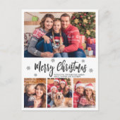 スクリプエレガントトモダン・コラージュ・メリー・クリスマス ポストカード (正面)