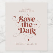 スクリプエレガントトモダン・テラコッタアートデザイン写真 ワインラベル (シングルラベル)