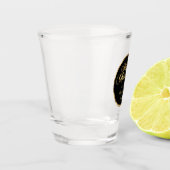 スクリプエレガントトモダン・ブラックと金ゴールド・クリスマス ショットグラス (左)