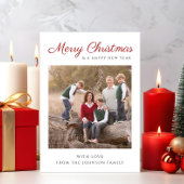 スクリプエレガントトモダン・メリー・クリスマスの写真 シーズンカード