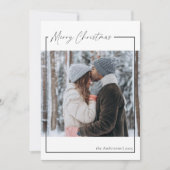 スクリプエレガントトモダン・メリー・クリスマスの写真 シーズンカード (正面)