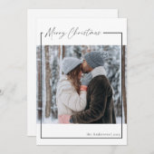 スクリプエレガントトモダン・メリー・クリスマスの写真 シーズンカード (正面/裏面)
