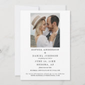 スクリプエレガントトモダンSave The Date Photo Card セーブザデート (裏面)