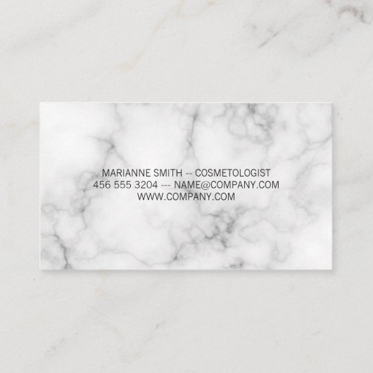 スクリプエレガントトモノグラムグラマーキスマーブル 名刺 (裏面)