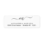 スクリプエレガントトモノグラムブラックモダンタイポグラフィ ラベル (正面)