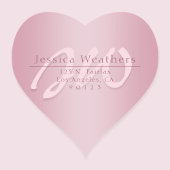 スクリプエレガントトモノグラムマウヴグラデーション差出人住所 ハートシール