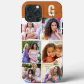 スクリプエレガントトモノグラム6フォトゴールデンブラウン Case-Mate iPhoneケース (裏面)