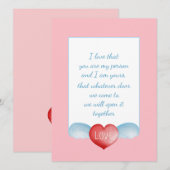 スクリプエレガントトラブハートホリデーカード (正面/裏面)