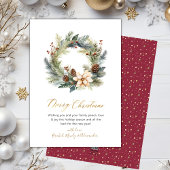 スクリプエレガントトリースグリーンリークリスマスカード シーズンカード