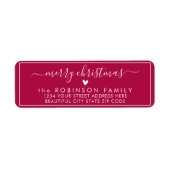 スクリプエレガントトレッドクリスマス差出人住所ラベル ラベル (正面)