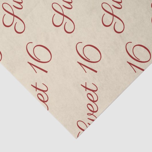 スクリプエレガントトレッドスウィート16誕生日タン 薄葉紙 (詳細)
