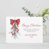 スクリプエレガントトレッドベリー緑のクリスマス シーズンカード (スタンド正面)