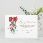 スクリプエレガントトレッドベリー緑のクリスマス シーズンカード (スタンド正面)