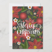 スクリプエレガントトレッドポインセチアフローラシック シーズンカード (正面)