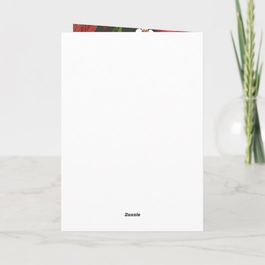 スクリプエレガントトレッドポインセチアフローラシック シーズンカード (裏面)