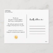 スクリプエレガントトレッドポインセチアフローラシック シーズンポストカード (裏面)