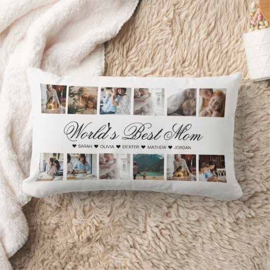 スクリプエレガントト世界のマ最高のマフォトコラージュ ランバークッション (ブランケット)