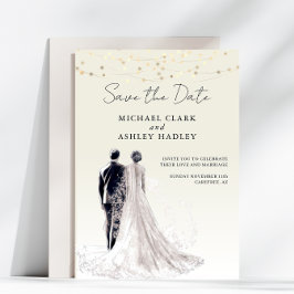 スクリプエレガントト伝統的結婚の セーブザデート