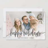 スクリプエレガントト全写真ハッピーホリデーズブラック シーズンカード (正面)