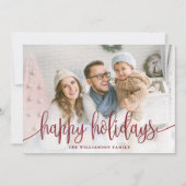 スクリプエレガントト全写真ハッピーホリデーズレッド シーズンカード (正面)