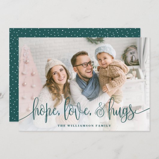 スクリプエレガントト全写真ホープ愛ハググリーン シーズンカード (正面/裏面)