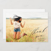 スクリプエレガントト全写真卒業ありがとう サンキューカード (正面/裏面)