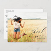 スクリプエレガントト全写真卒業ありがとう ポストカード (正面/裏面)