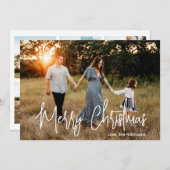 スクリプエレガントト写真のクリモダンスマス シーズンカード (正面/裏面)