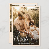 スクリプエレガントト写真のクリモダンスマス シーズンカード (正面/裏面)