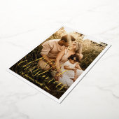 スクリプエレガントト写真のクリモダンスマス 箔シーズンカード (回転した状態)