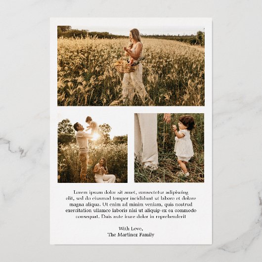 スクリプエレガントト写真のクリモダンスマス 箔シーズンカード (裏面)